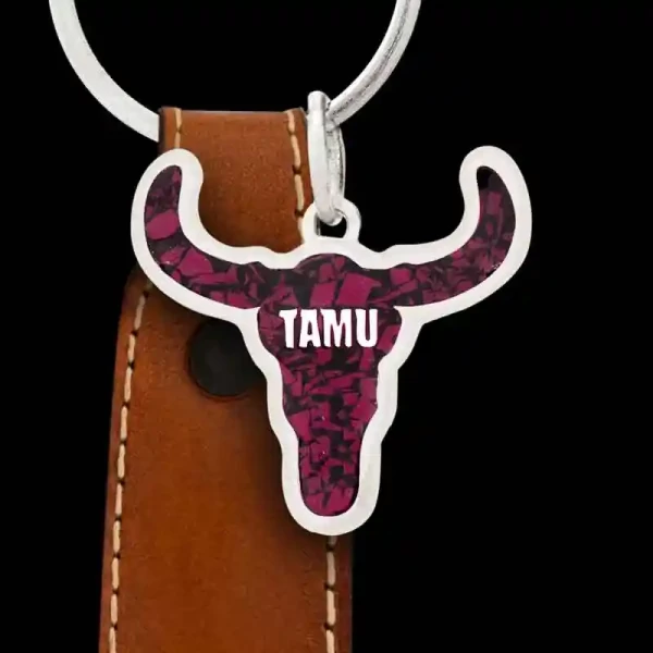 "Our 8 Seconds Custom Keychain is crafted on a German Silver base, showcasing our signature crushed stones as the standout feature.  This keychain offers endless customization options—choose your favorite stone colors, add personalized lettering, or 